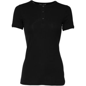 Dolce & Gabbana, Dames, Tops, Zwart, Maat: S Katoen,