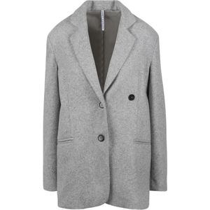 Liviana Conti, Dames, Jassen, Grijs, Maat: S Leer,