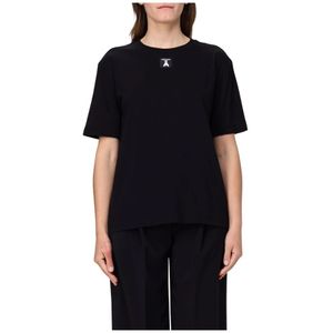 Patrizia Pepe, Dames, Tops, Zwart, Maat: M Katoen,