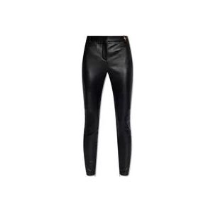 Versace Leren broek , Black , Dames , Maat: XS