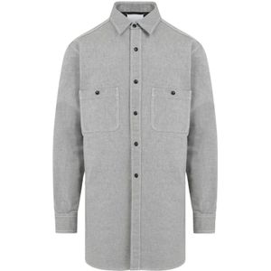 Maison Margiela, Heren, Overhemden, Grijs, Maat: L Katoen,