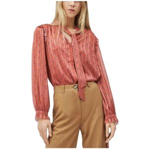 Pepe Jeans, Dames, Blouses & Shirts, Roze, Maat: XS Poliester,