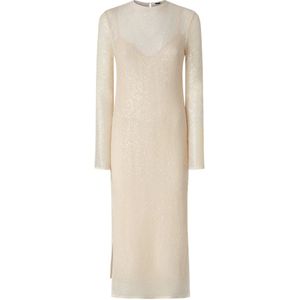 Pinko, Dames, Jurken, Beige, Maat: S