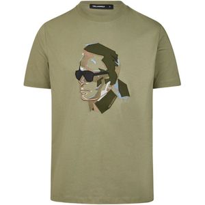 Karl Lagerfeld, Heren, Tops, Groen, Maat: XL Katoen,