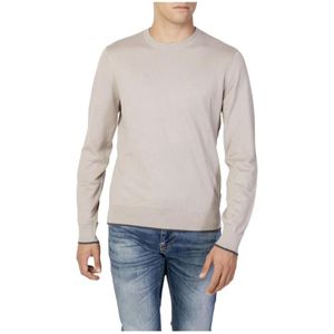 Armani Exchange - Longsleeve - Beige - Katoen/Kasjmier