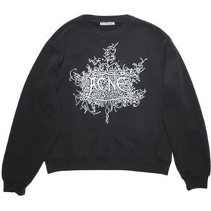 Acne Studios, Heren, Sweatshirts & Hoodies, Zwart, Maat: S Katoen,