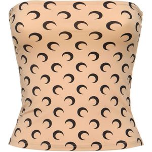 Marine Serre, Dames, Tops, Bruin, Maat: S