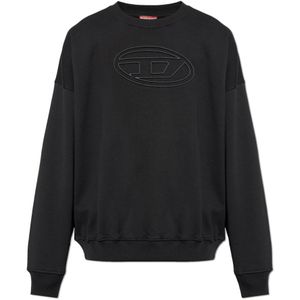 Diesel, Heren, Sweatshirts & Hoodies, Zwart, Maat: L Katoen,