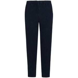 Issey Miyake, Heren, Broeken, Blauw, Maat: M Poliester,