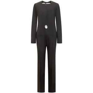 Courrèges, Dames, Jumpsuits & Playsuits, Zwart, Maat: S