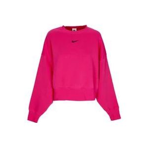 Nike Phoenix Fleece Oversized Crewneck Sweatshirt , Pink , Dames , Maat: M