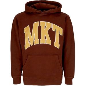 Market, Heren, Sweatshirts & Hoodies, Bruin, Maat: M Fleece,