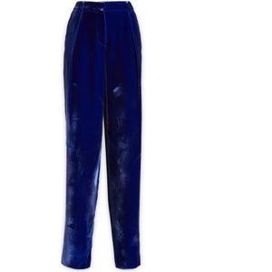 Giorgio Armani, Dames, Broeken, Blauw, Maat: S