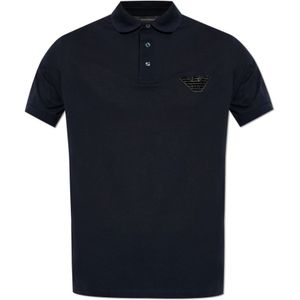 Emporio Armani, Heren, Tops, Blauw, Maat: XL Katoen,