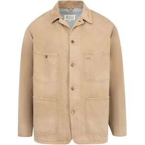 Maison Margiela, Heren, Jassen, Beige, Maat: L