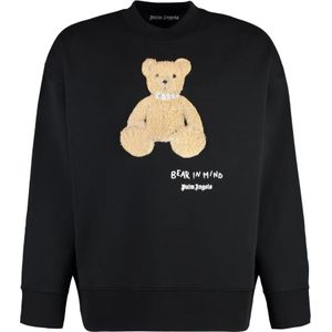 Palm Angels, Heren, Sweatshirts & Hoodies, Zwart, Maat: XL Katoen,
