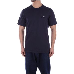 Barbour, Heren, Tops, Blauw, Maat: S Katoen,