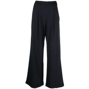 Forte Forte, Dames, Broeken, Blauw, Maat: S Wol,