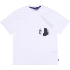 Octopus, Heren, Tops, Wit, Maat: L Katoen,