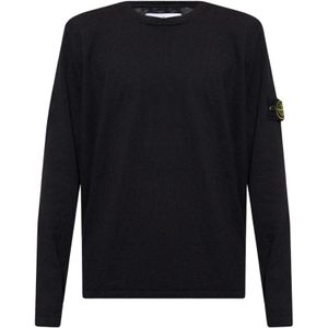 Stone Island, Heren, Truien, Zwart, Maat: XL Katoen,