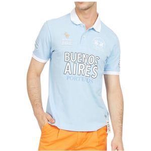 La Martina, Heren, Tops, Blauw, Maat: L Katoen,