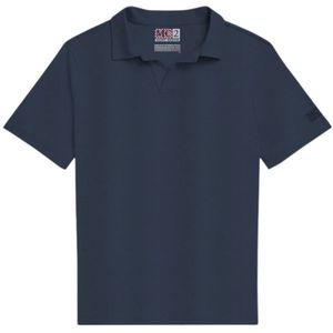 MC2 Saint Barth, Heren, Tops, Blauw, Maat: S Piqué,