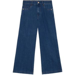 Oltre, Dames, Jeans, Blauw, Maat: S Katoen,