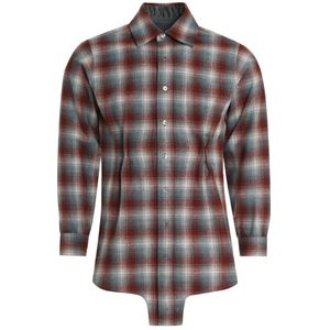 Maison Margiela, Heren, Overhemden, Veelkleurig, Maat: XS Wol,