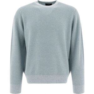 Vince, Heren, Truien, Blauw, Maat: M Katoen,