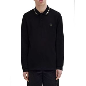 Fred Perry, Heren, Tops, Zwart, Maat: L Katoen,