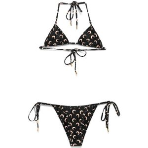 Marine Serre, Dames, Badkleding, Zwart, Maat: S Polyamide,
