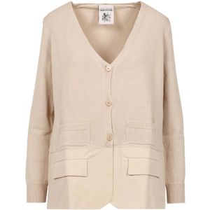 Semicouture, Dames, Truien, Beige, Maat: M Katoen,