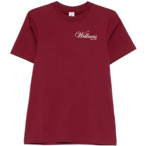 Sporty & Rich, Dames, Tops, Rood, Maat: S Katoen,