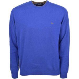 Harmont Blaine - Crew-Neck Sweater - Blauw - Wol-Viscose