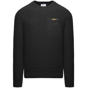 Aeronautica Militare, Heren, Truien, Blauw, Maat: M Wol,