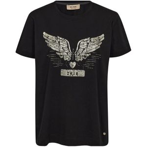 MOS Mosh, Dames, Tops, Zwart, Maat: XS Katoen,