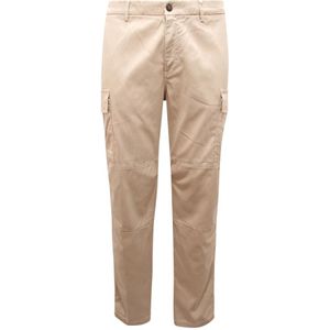 Eleventy, Heren, Broeken, Beige, Maat: W34 Katoen,