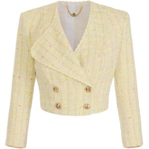 Elisabetta Franchi, Dames, Jassen, Geel, Maat: L Katoen,