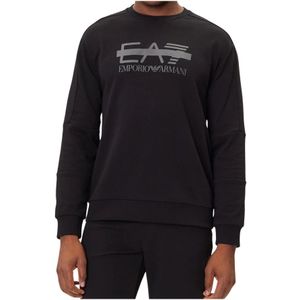 Emporio Armani Ea7, Heren, Sweatshirts & Hoodies, Zwart, Maat: M