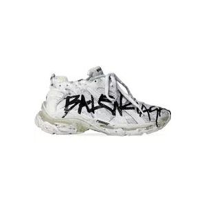 Balenciaga Graffiti Mesh Sneaker in Wit , Multicolor , Dames , Maat: 38 EU