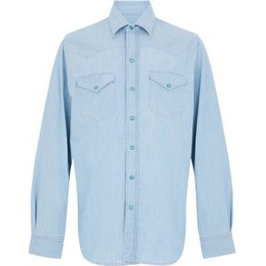 Chesapeake's, Heren, Overhemden, Blauw, Maat: XL Denim,