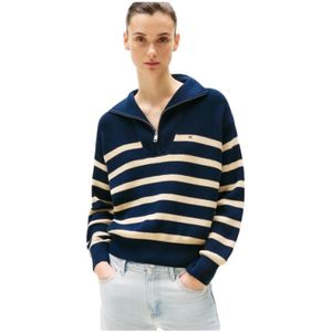 Tommy Hilfiger, Heren, Truien, Blauw, Maat: 2XS Katoen,