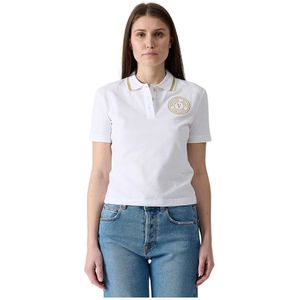Versace Jeans Couture, Dames, Tops, Wit, Maat: M Katoen,