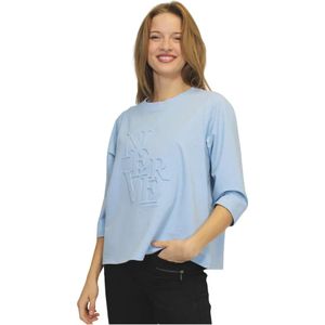 2-Biz, Dames, Tops, Blauw, Maat: 2XL Katoen,