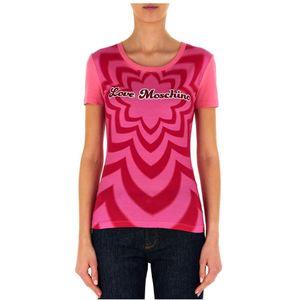 Love Moschino, Dames, Tops, Roze, Maat: 2XS