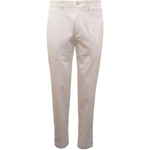Brunello Cucinelli, Heren, Broeken, Wit, Maat: M Katoen,