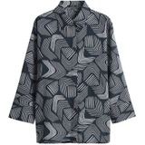 Regular fit blouse van viscose met blinde knoopsluiting