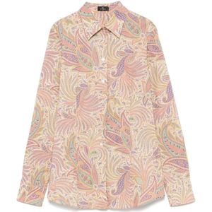 Etro, Dames, Blouses & Shirts, Veelkleurig, Maat: S Katoen,