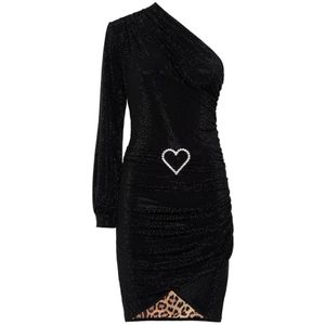 Philipp Plein, Dames, Jurken, Zwart, Maat: M Poliester,