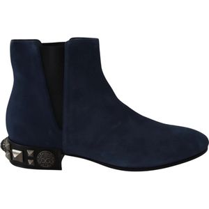 Dolce & Gabbana, Dames, Schoenen, Blauw, Maat: 38 1/2 EU Suède,